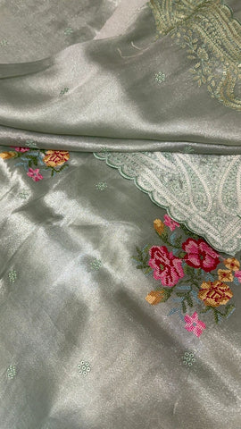 Pure tissue organza saree