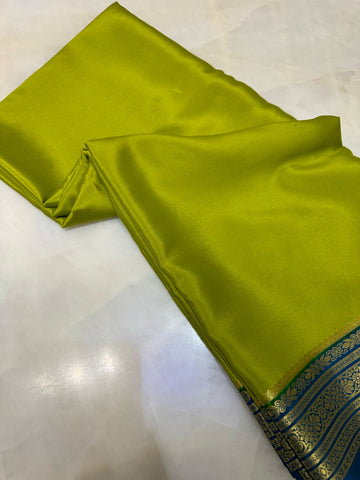 Pure crepe mysore silk saree silk mark certified 100 GSM