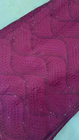 Pure Chinnon saree with stonework