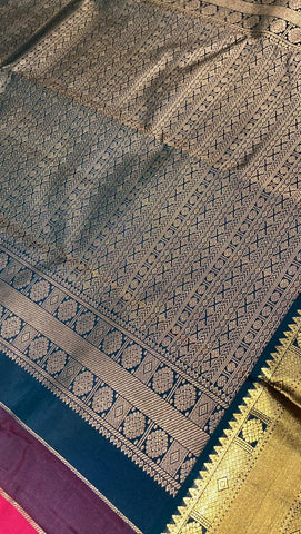 Pure Zari handloom Kanjeevaram silk mark certified saree