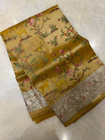 Pure tissue organza saree