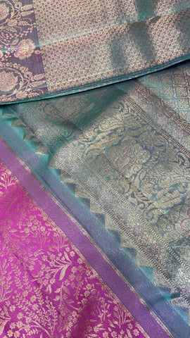 Pure zari handloom Kanjeevaram silk mark certified saree