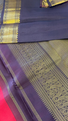 Pure zari handloom Kanjeevaram silk mark certified saree