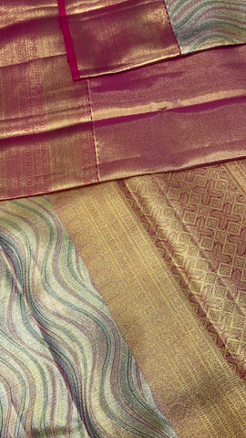Pure Meenakari zari handloom Kanjeevaram silk mark certified saree