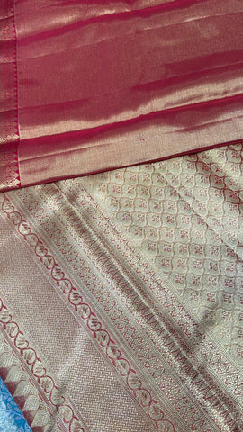 Pure zari handloom Kanjeevaram silk mark certified saree