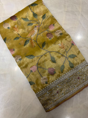Pure tissue organza saree