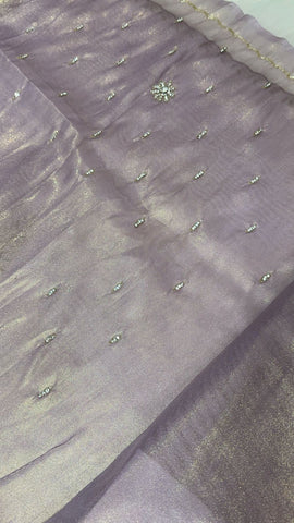 Pure tissue organza saree