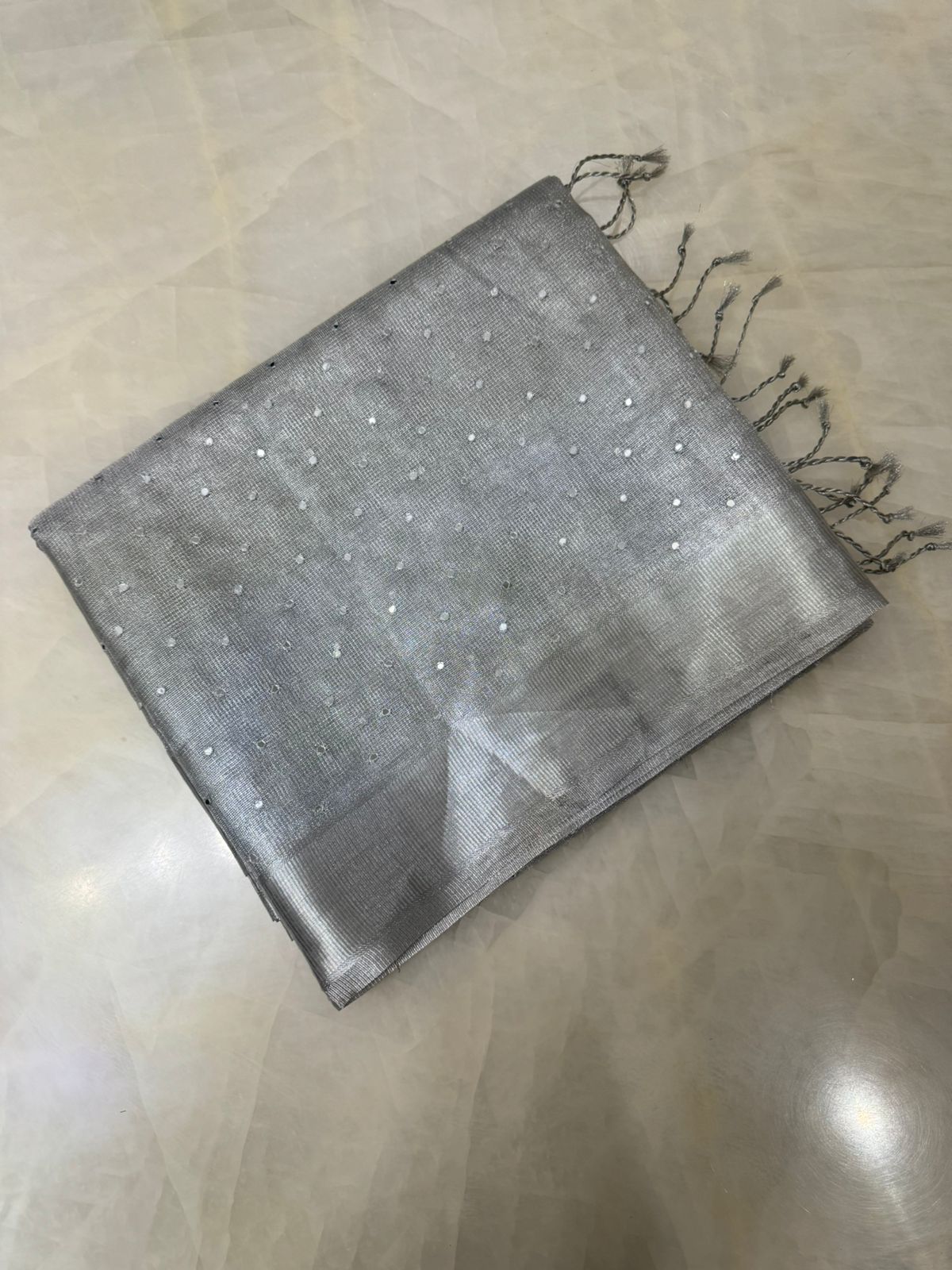 Tissue organza with mirror work Kanjeevaram Silk Mandir