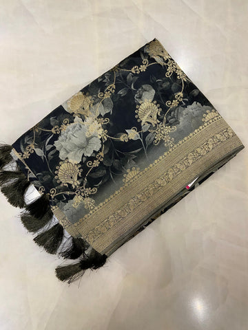 Designer Banarasi crepe saree