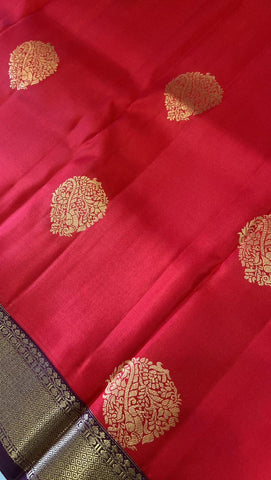 Pure Zari handloom Kanjeevaram silk mark certified saree
