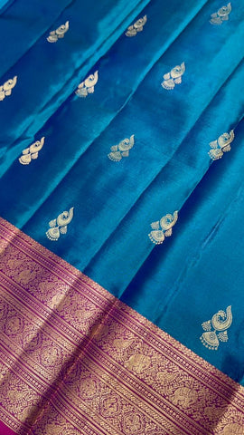 Pure handloom Kanjeevaram silk mark certified saree
