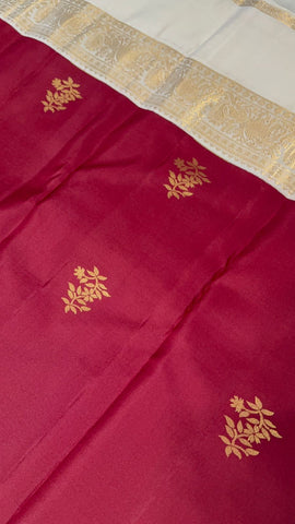 Pure Kanjeevaram silk mark certified saree
