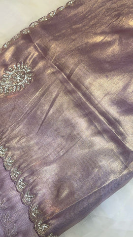 Pure tissue organza saree