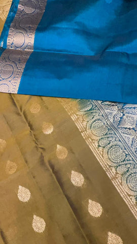 Half mix Kanjeevaram silk saree