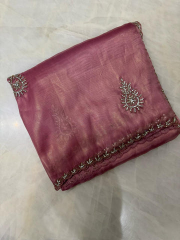Pure tissue organza saree