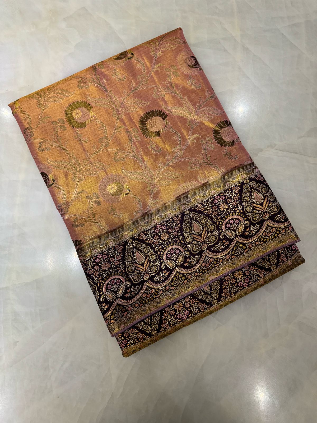 Pure Zari handloom silk mark certified- ‘The Ember Queen Kanjeevaram’