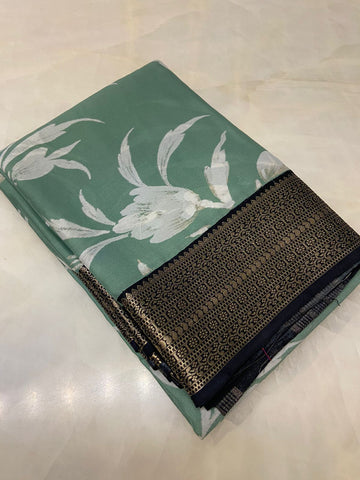 Premium printed crepe silk saree