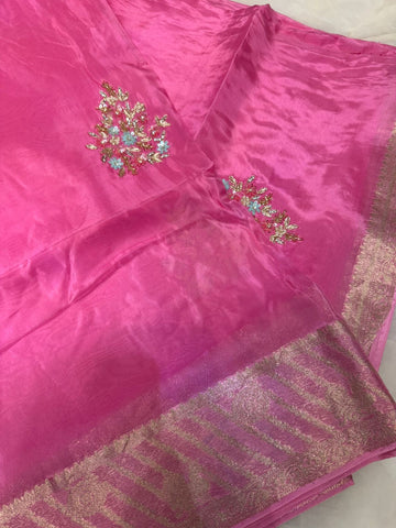 Pure organza saree