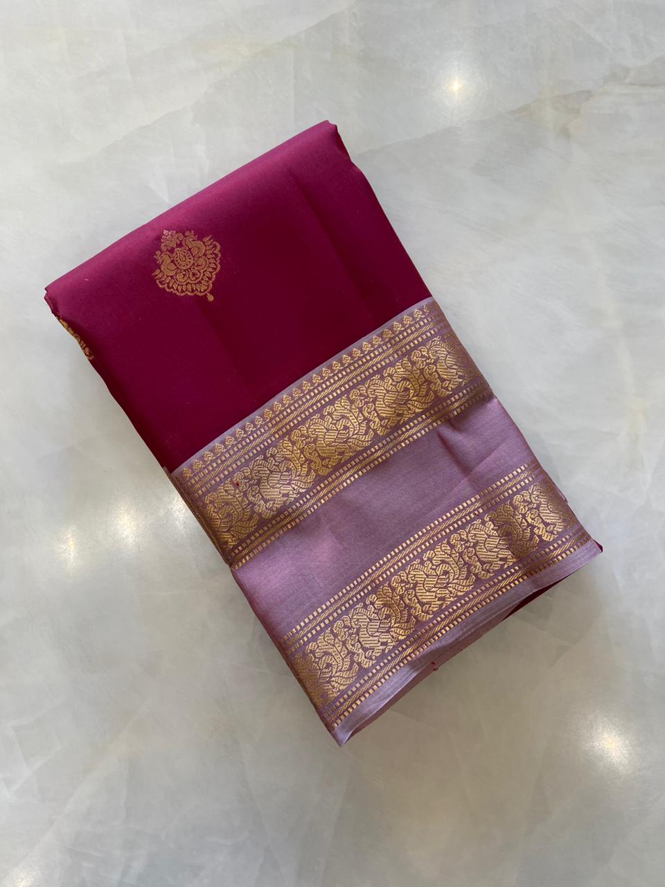 Half mix Kanjeevaram silk saree