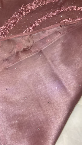 Premium designer tissue organza saree