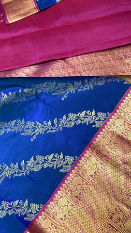 Pure zari handloom Kanjeevaram silk mark certified saree