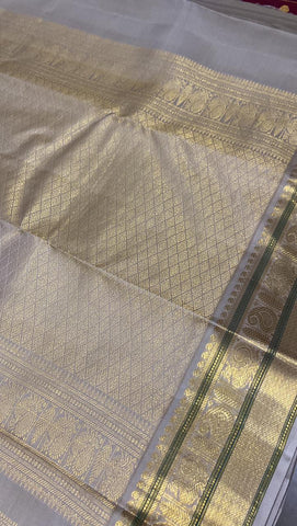 Pure Zari handloom Kanjeevaram silk mark certified saree