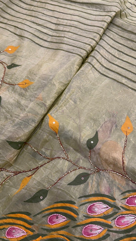 Premium crush organza saree