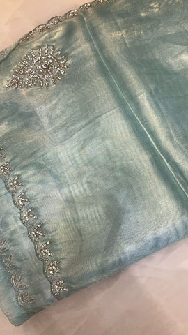 Pure tissue organza saree