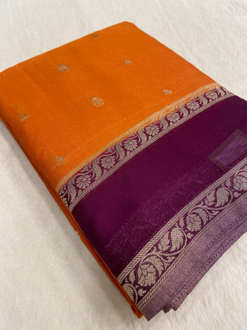 Premium wrinkle crepe silk saree