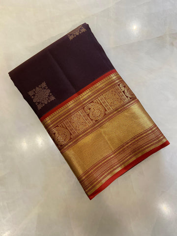 Half mix Kanjeevaram silk saree