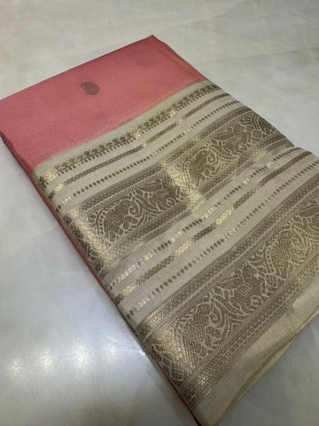 Half mix Kanjeevaram silk saree