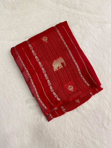 Pure Chinnon Saree❤️