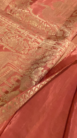 Pure Chinnon Saree
(Peach)