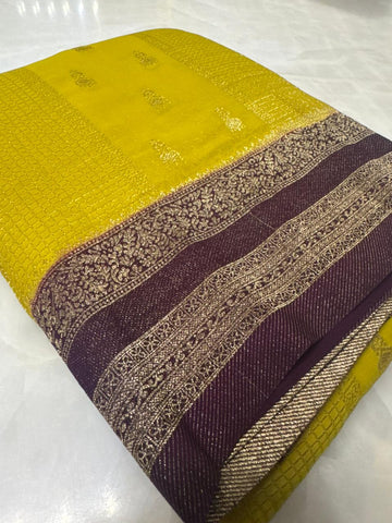 Premium quality wrinkle crepe silk saree