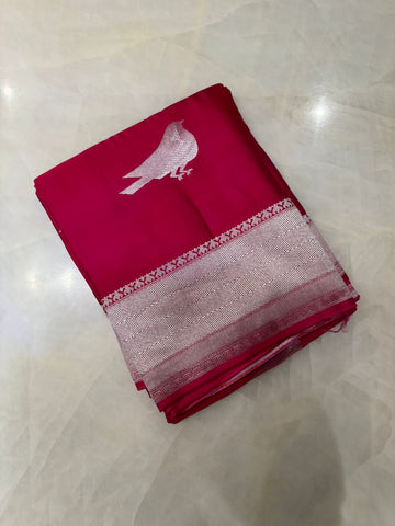 Pure crepe satin silk saree 💓