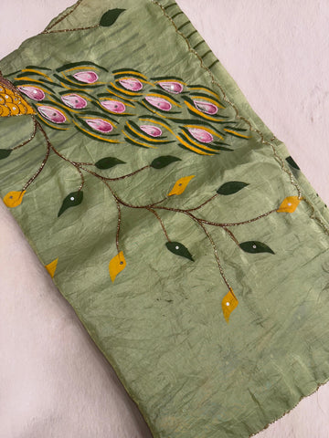 Premium crush organza saree