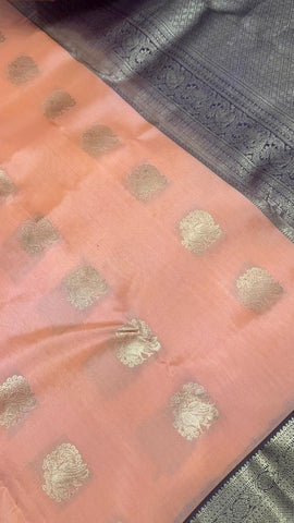 Half mix Kanjeevaram silk saree