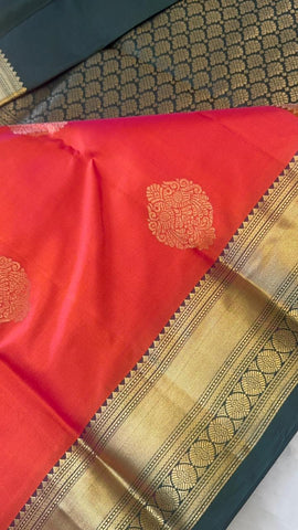 Pure zari handloom Kanjeevaram silk mark certified saree