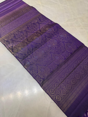 Pure handloom Kanjeevaram soft silk mark certified saree