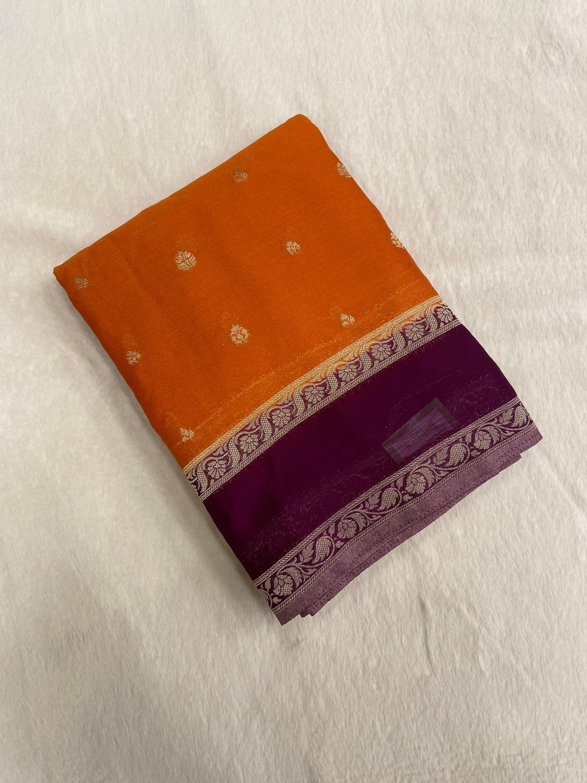 Premium wrinkle crepe silk saree