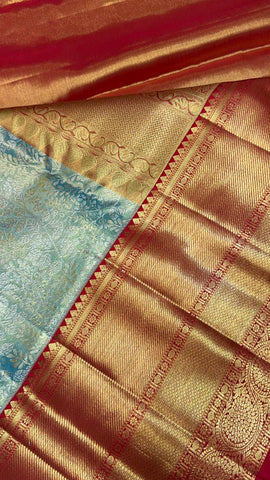 Pure zari handloom Kanjeevaram silk mark certified saree