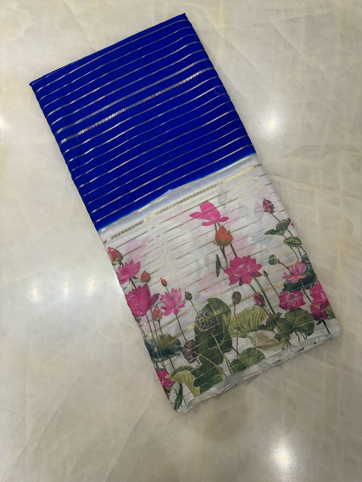 Pure mix crepe mysore silk saree
