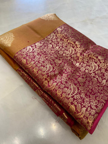 Half mix Kanjeevaram silk saree