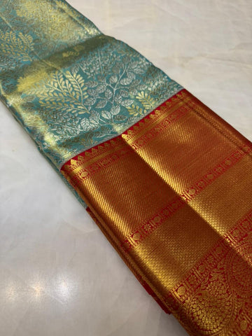 Pure zari handloom Kanjeevaram silk mark certified saree