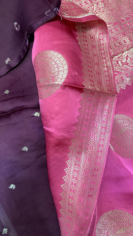 Pure crepe satin silk saree