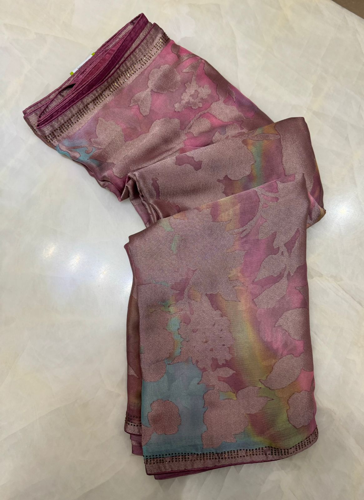 Premium dola silk saree (Pink)
