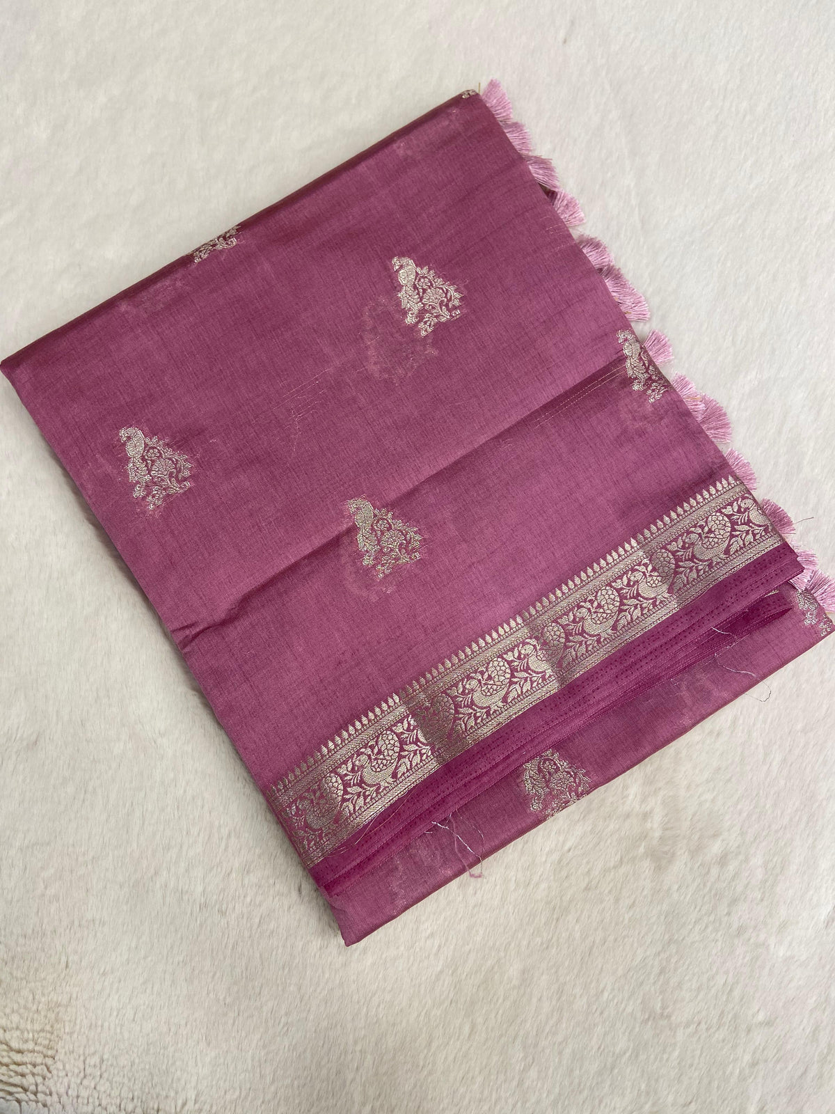 Butter crepe silk saree