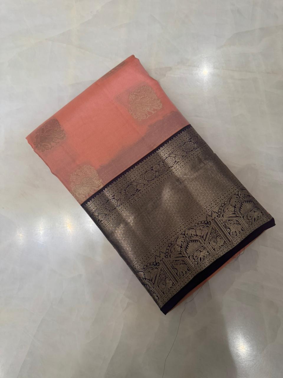 Half mix Kanjeevaram silk saree