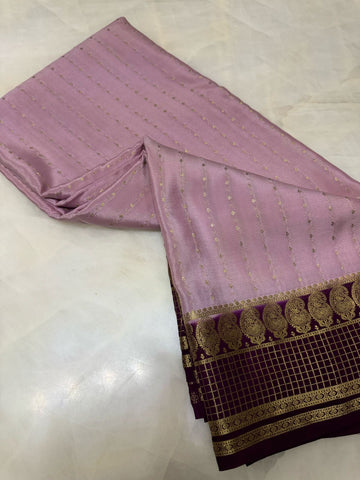 Pure Crepe Mysore Silk Certified Saree 120 GSM