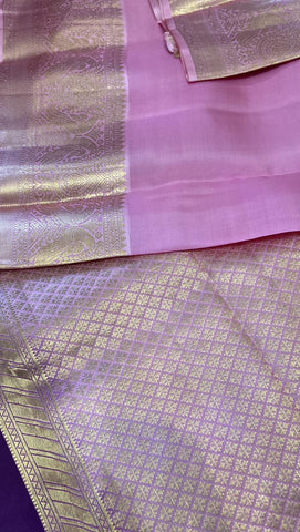 Half mix Kanjeevaram silk saree